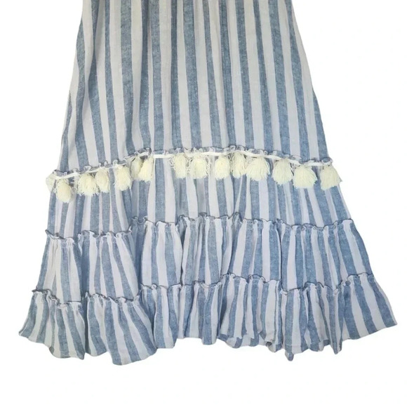 New $350 Misa Los Angeles Dasha Maxi Dress Blue Striped Size XS - Picture 12 of 14